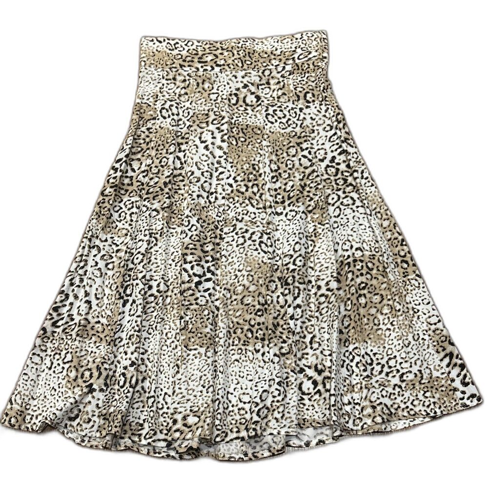 Faithfull The Brand Skirt Womens 4 Animal Print Midi Black Brown